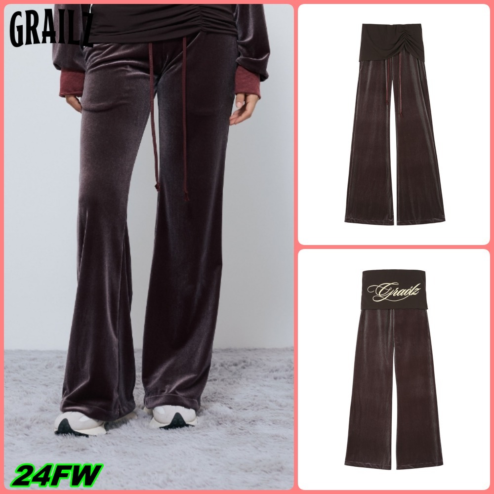 【Grailz】24FW VELVET TRAINING PANTS [WINE]
