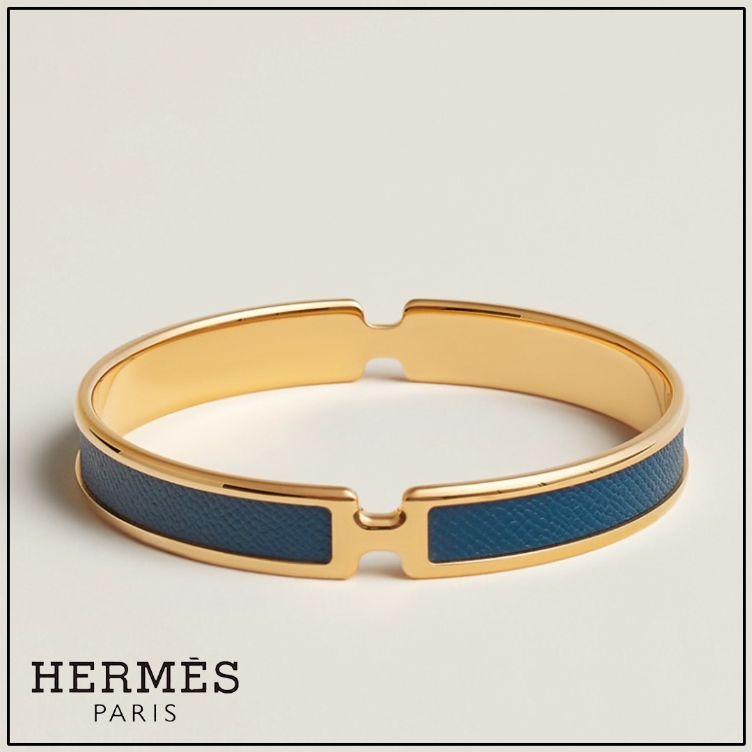 【煌めくダイヤがelegant♡】HERMES リング 豪華ラッピング無料 YG K18 C010904) リング 約12号 指輪