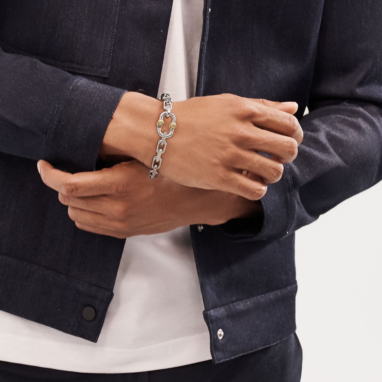 Tiffany & Co.】1837 メイカーズ ワイドチェーン ブレスレット