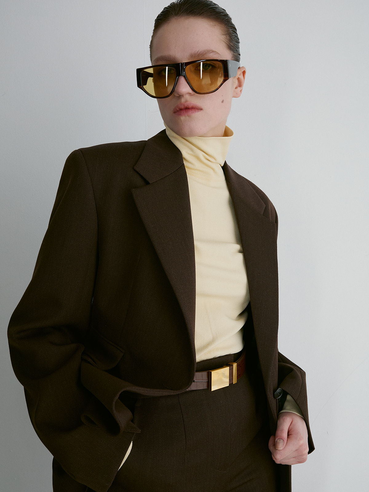 [RECTO] / ☆ 24FW DUNE STRUCTURED TAILORED JACKET/DARK BROWN