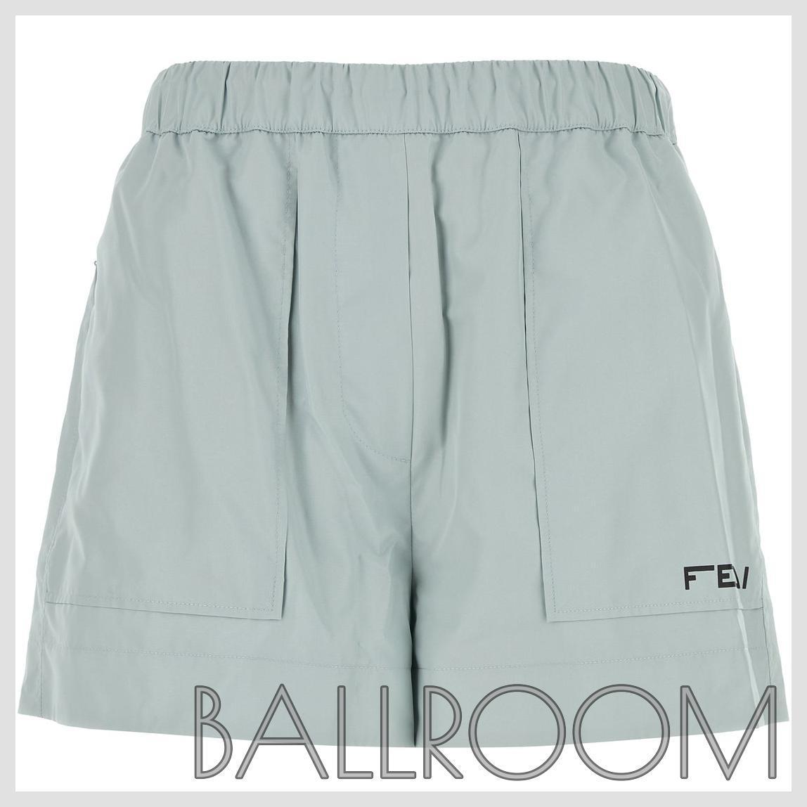 ショーツ FENDI POWDER BLUE POLYESTER SHORTS