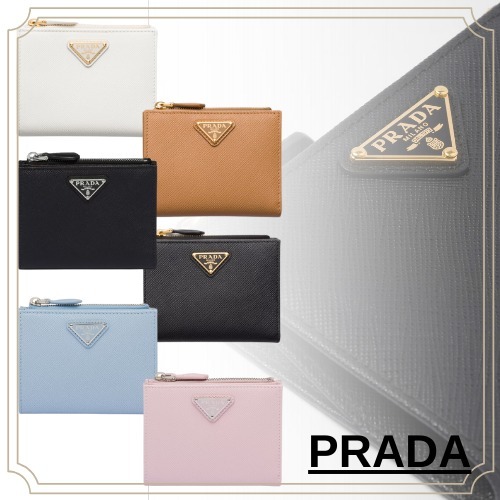 【プラダ】トライアングル ロゴ レザー 財布