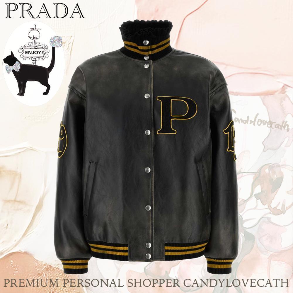 ジャケット PRADA Black Leather Jacket