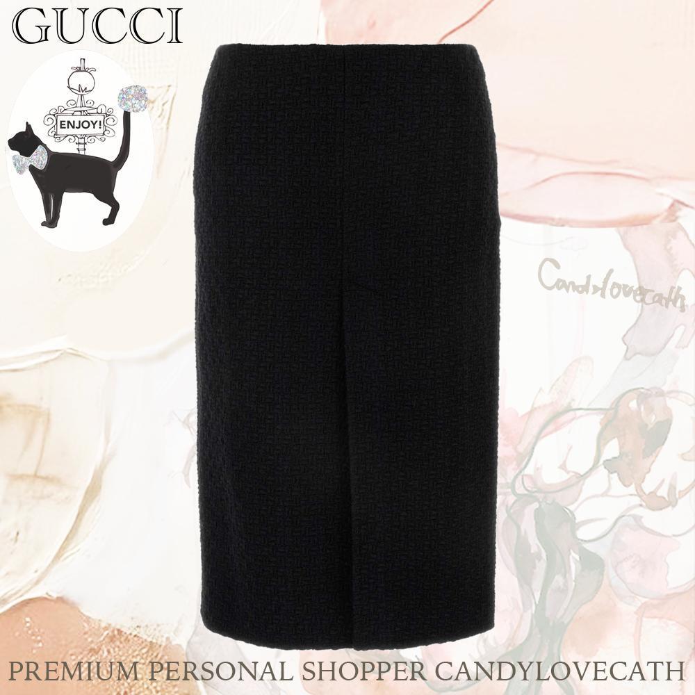スカート GUCCI Black Tweed Skirt