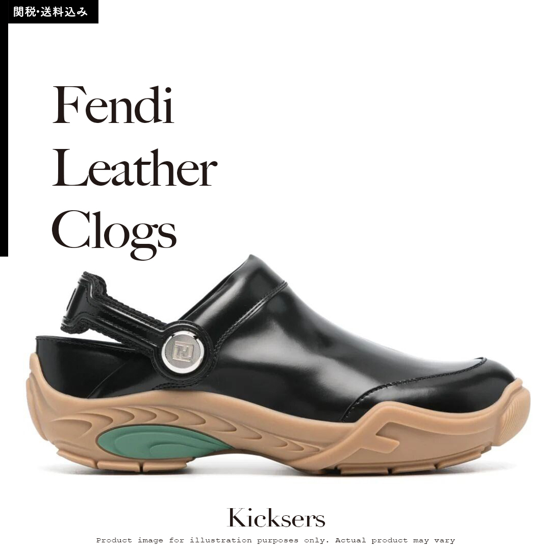 Fendi Leather Clogs Black フェンディ クロッグス サンダル