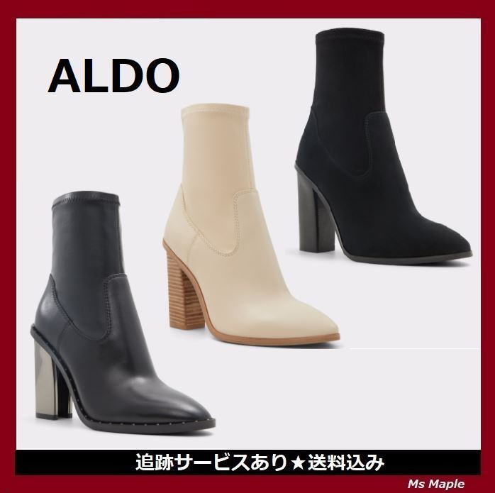 美脚効果大☆【ALDO】ブロックヒールアンクルブーツ♪
