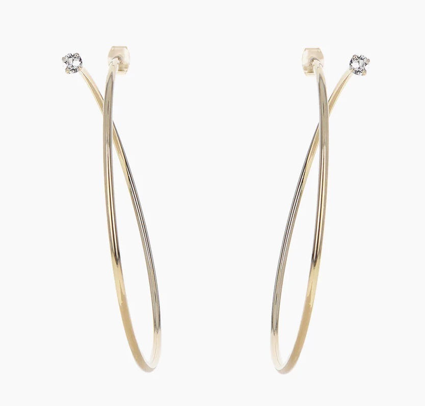 フランス発☆Justine Clenquet☆ Nancy フープ ピアス：ゴールド