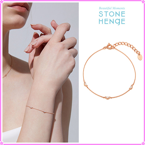 【STONEHENgE】Silver Material Half Moon Bracelet SC1738