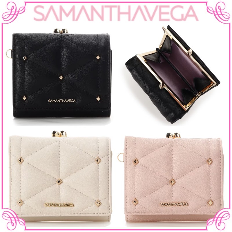 大人気!! SAMANTHAVEGA キルティングスタッズ折財布