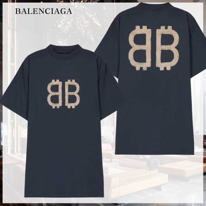 メンズ【Balenciaga】BBオーバーサイズ半そでTシャツ