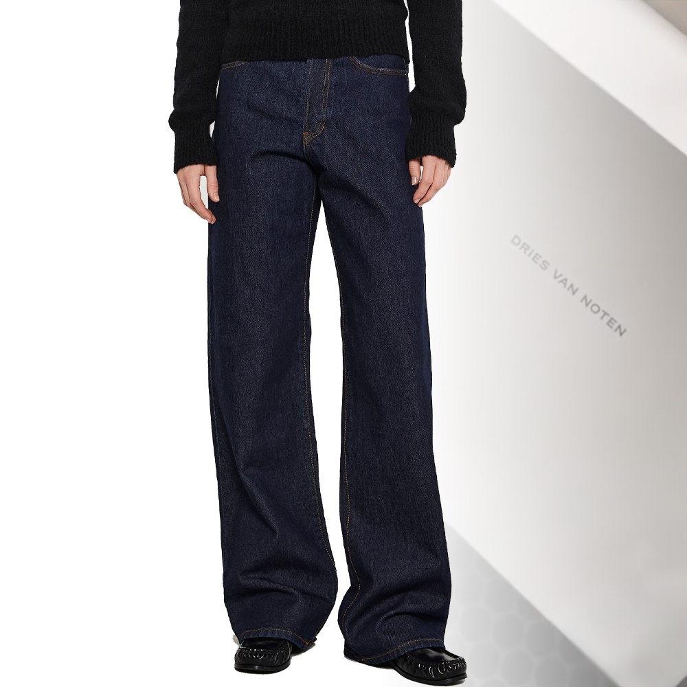 【DRIES VAN NOTEN】FW24 ワイド ジーンズ Indigo 送料関税込
