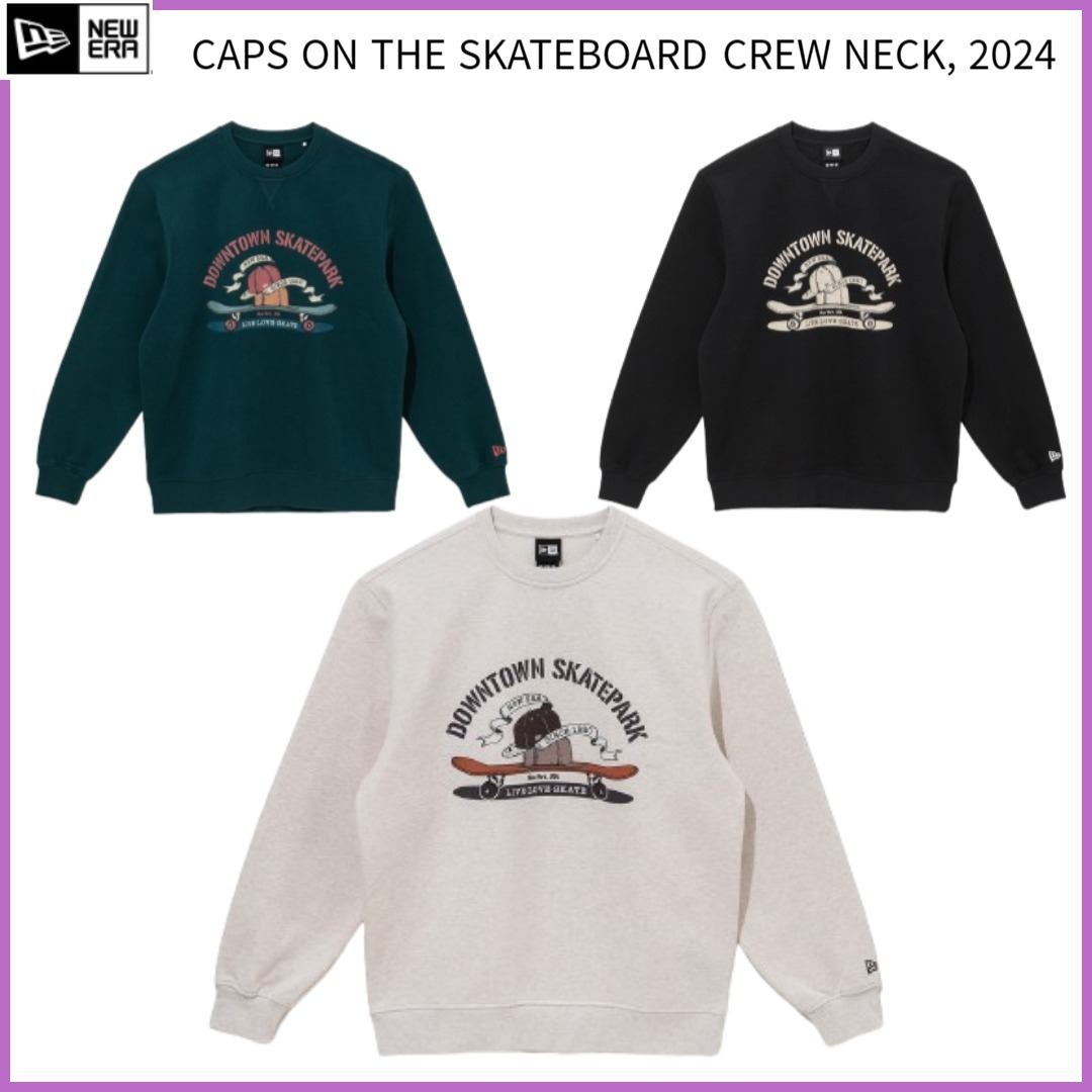 Newera■Caps on the Skateboard Sweatshirt 起毛 ■送料込