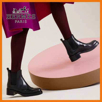 【HERMES】ブーツ ショートブーツ サイドゴア 厚底 エレガント サイドゴアブーツ(チェルシーブーツ) HERMES(エルメス) ショート