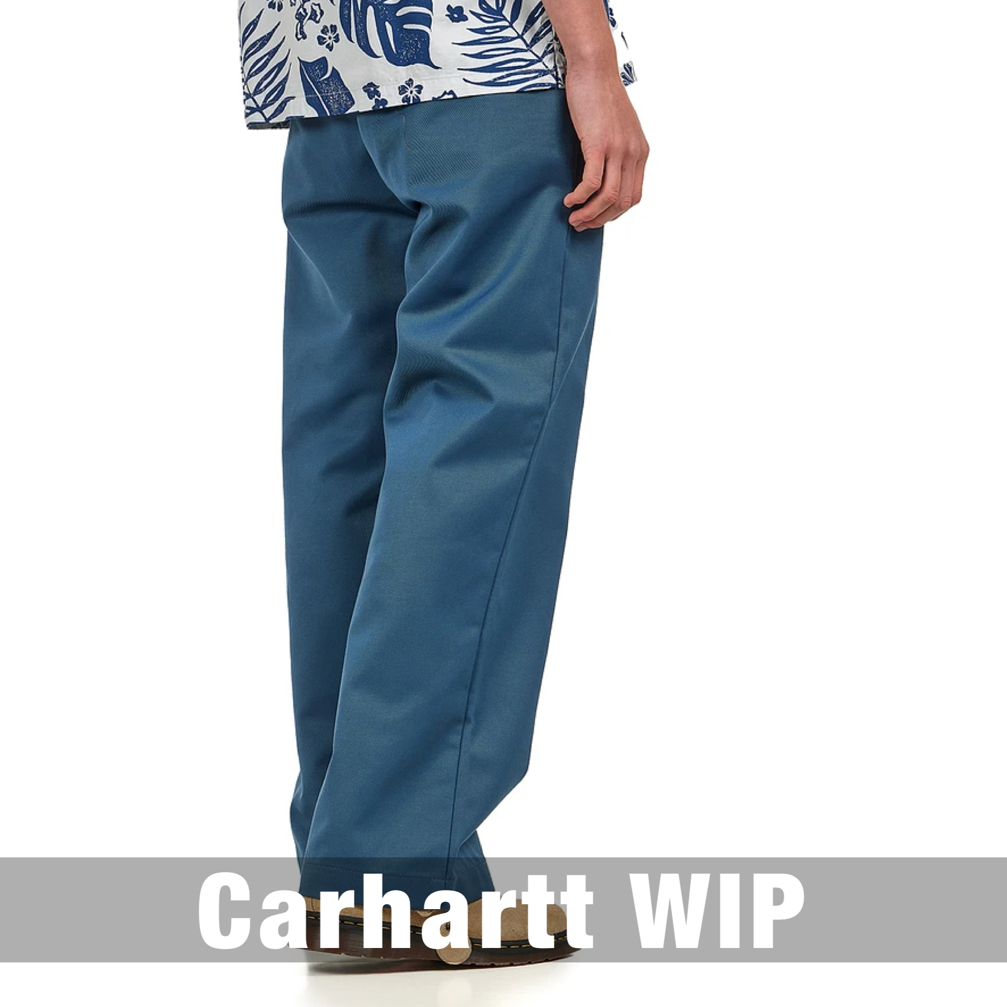 【Carhartt】ロゴ ツイル スマートパンツ ブルー / 送料無料