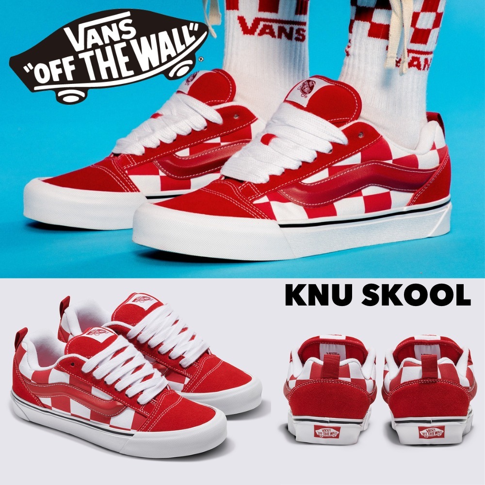 関税送料込♪VANS/KNU SKOOL MEGA CHK RED