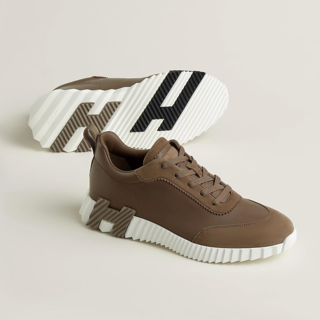 【レザーが高級感を演出◆】HERMES スニーカー バウンシング Hロゴがポイント】☆HERMES☆バウンシング スニーカー☆ (HERMES