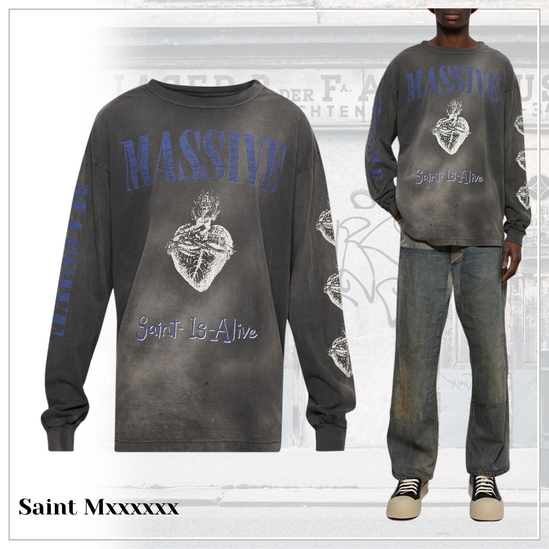 大人気♪【Saint Mxxxxxx×DENIM TEARS】マッシブ長袖Tシャツ
