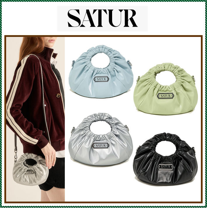 【SATUR】 Scrunchie Mini Tote & Cross Bag /追跡付