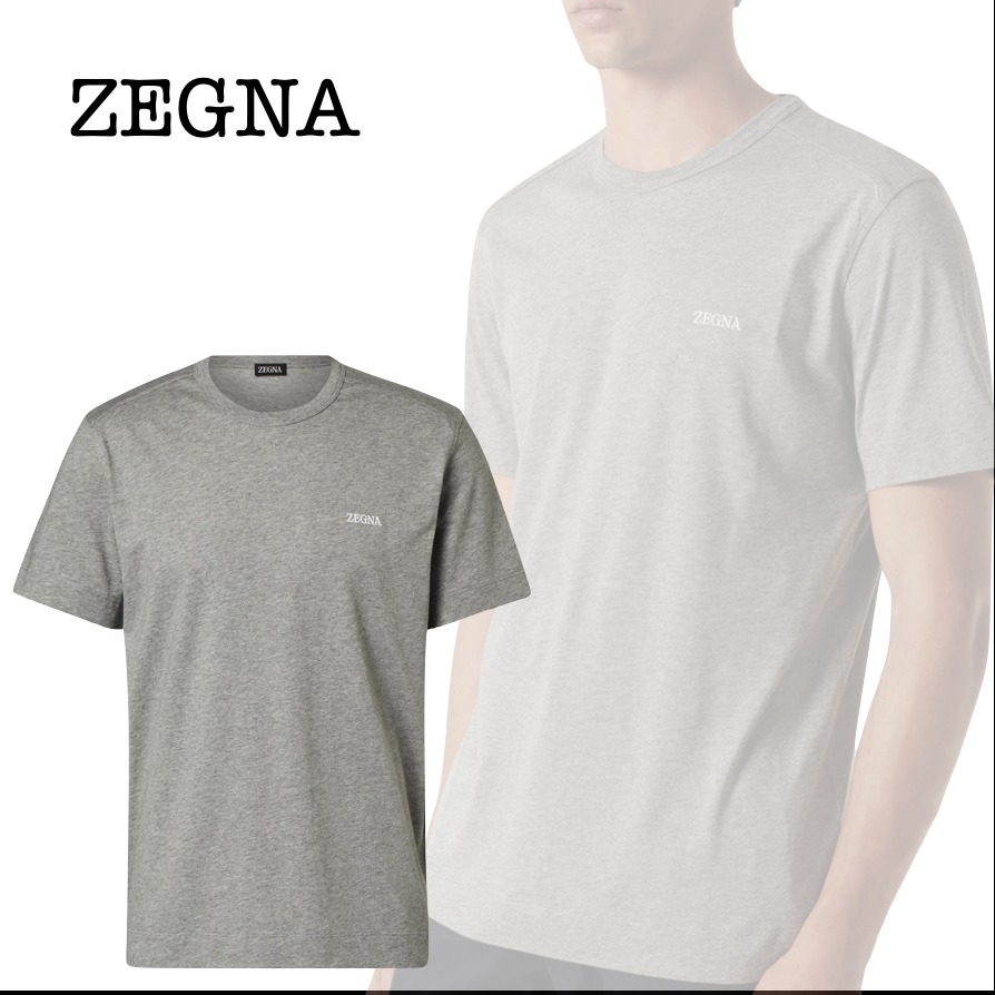 【ZEGNA】コットンジャージーTシャツ グレー