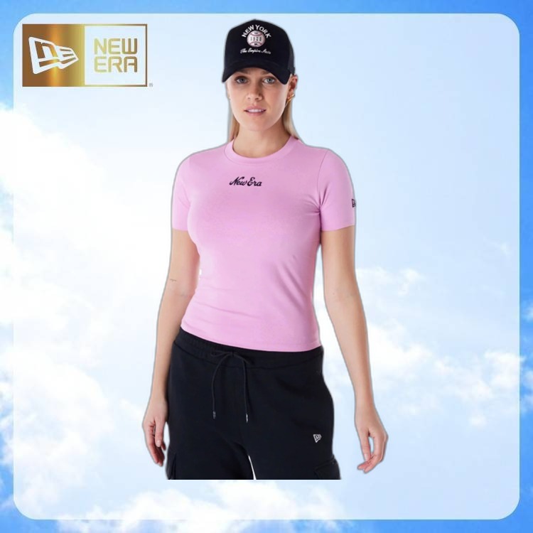 [New Era] パステルピンク スリム Tシャツ