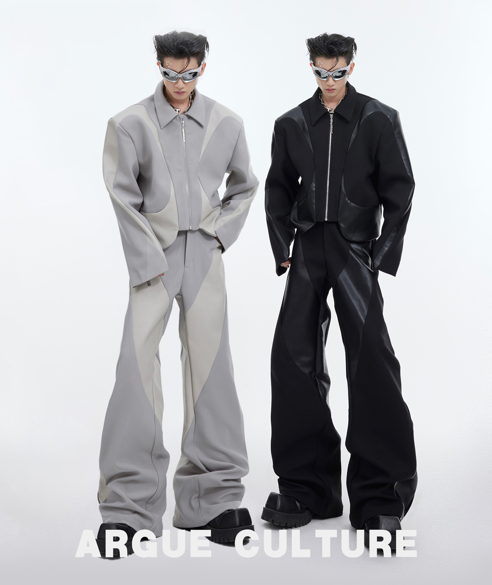 ArgueCulture上下セットジャケットパンツ PU切替
