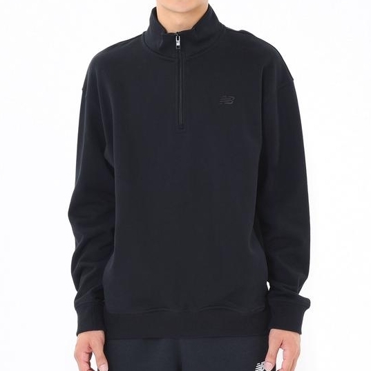 New Balance M Athletics Fleece クオーターZIP Top BK 国内発送
