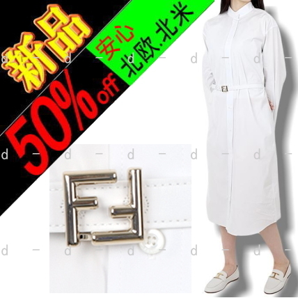 ◆◆VIP◆◆ FENDI マンダリンカラー ポプリン ドレス