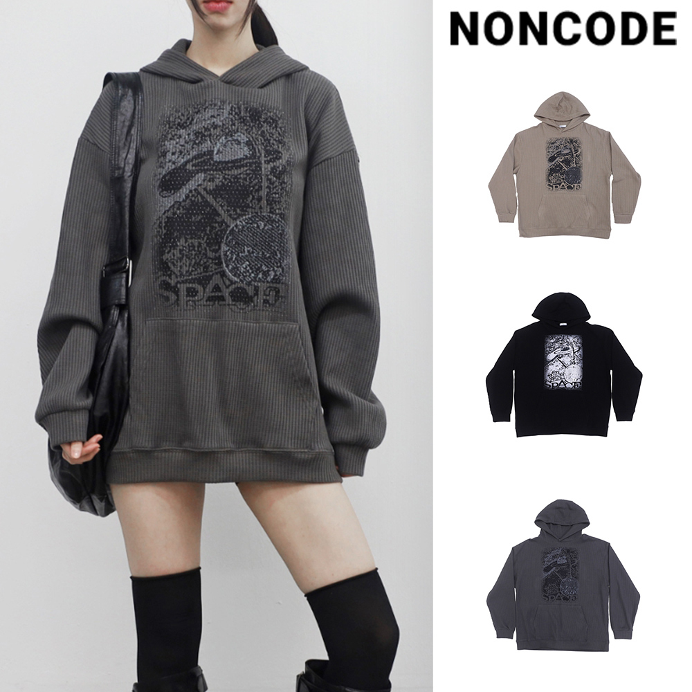 【NONCODE】(Unisex) Diana Embroidered Hoodie