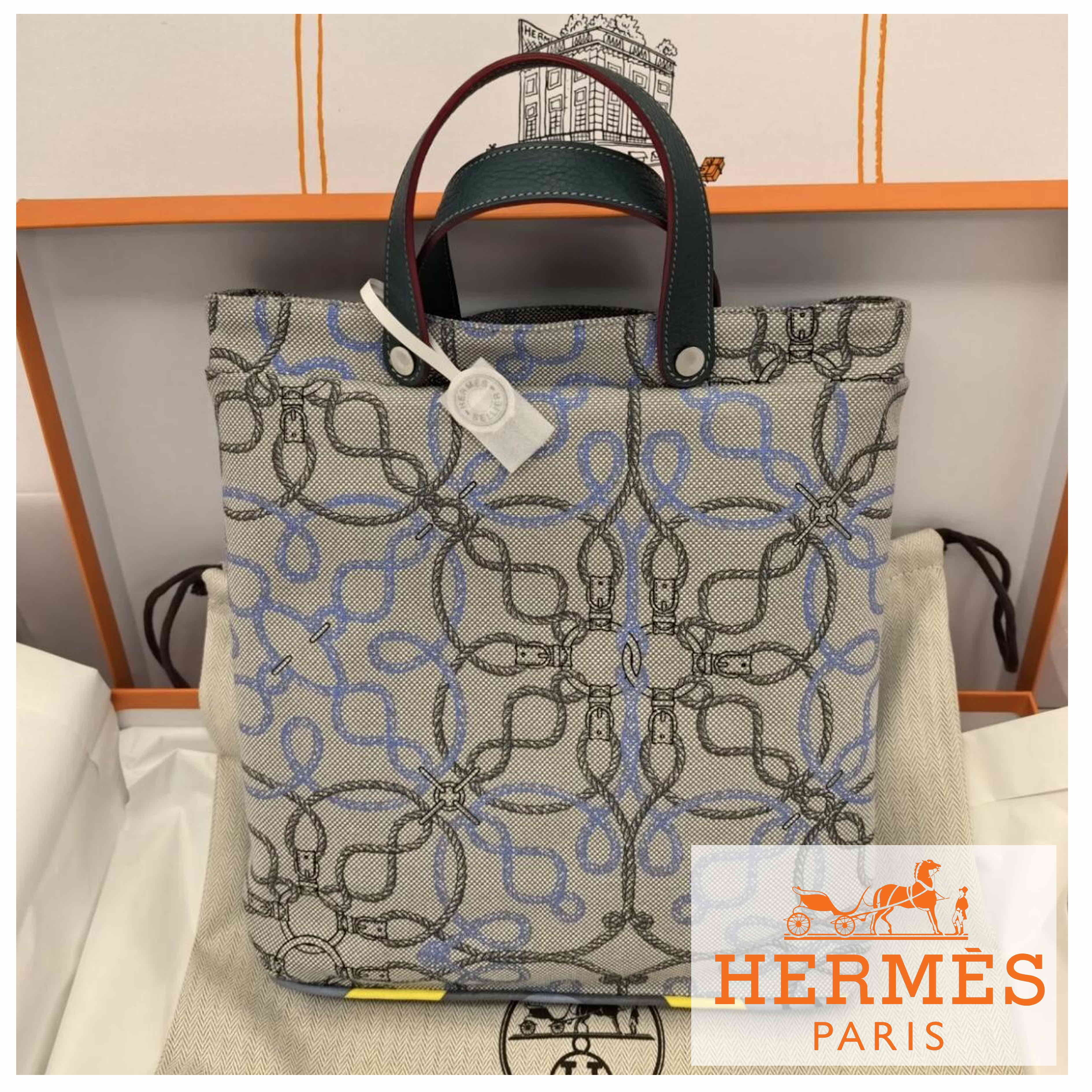 《希少アイテム☆》HERMES  Petit h シルク付きトート プリント