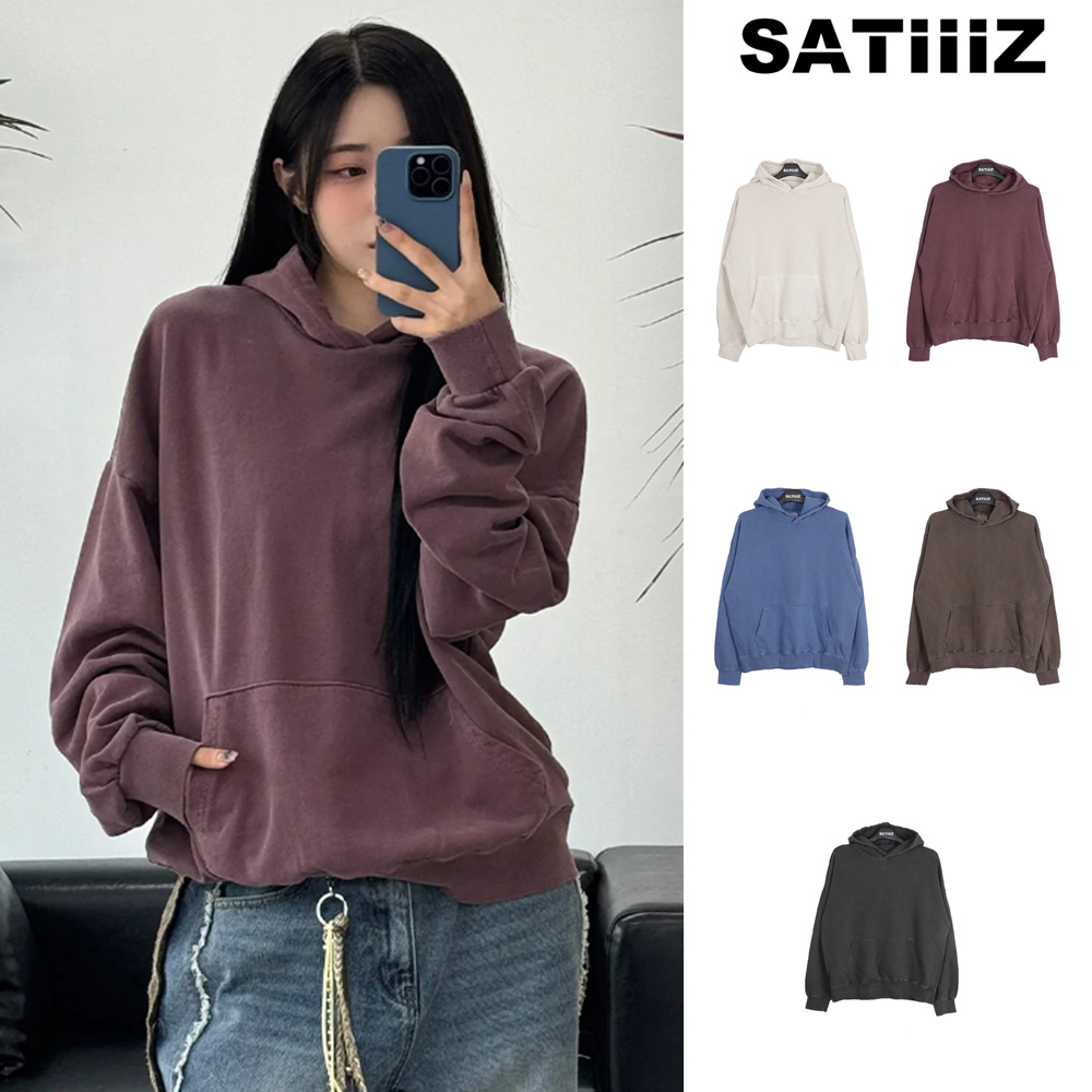 【SATIIIZ】Keya Pigment Oversized Fit Hoodie