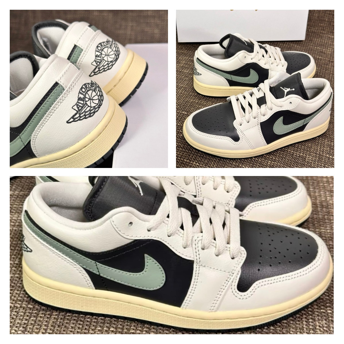 ◆NIKE Air Jordan 1 Low Jade Smoke 男女OK ジョーダン 大人気