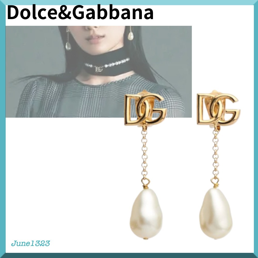 山下美月さん着用【DOLCE&GABBANA】DG 人工パール イヤリング