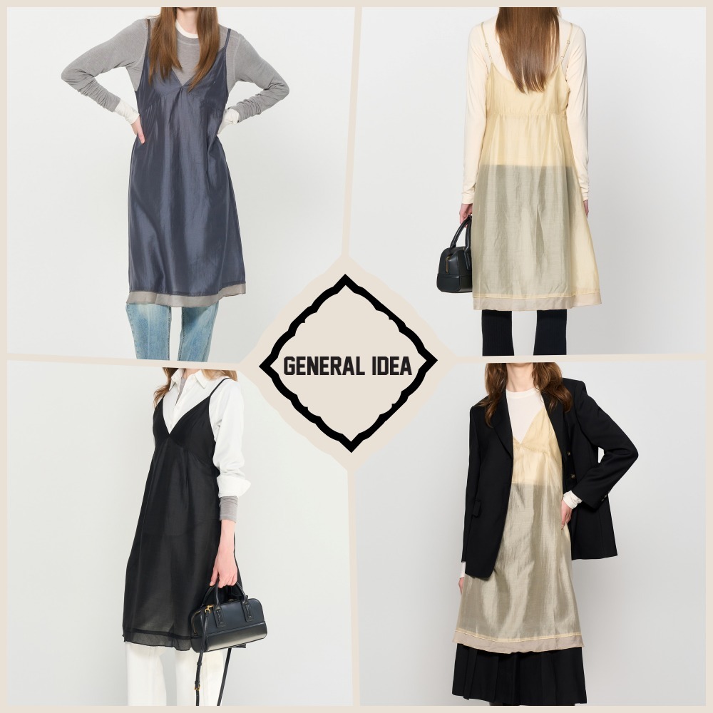 【GENERAL IDEA】 WOMAN シアー レイヤード ワンピース 3色