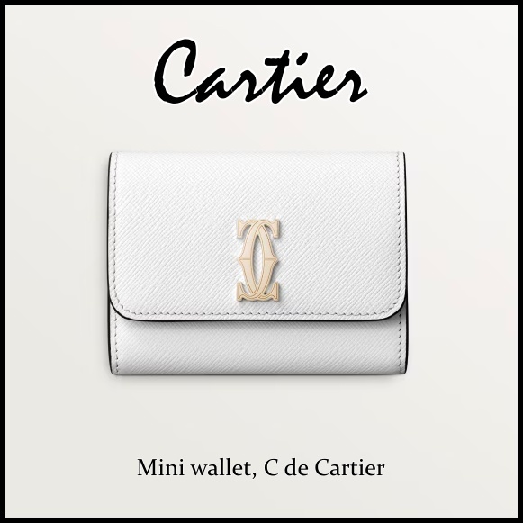 Cartier★希少カラーC ドゥ カルティエ ミニ ウォレットホワイト