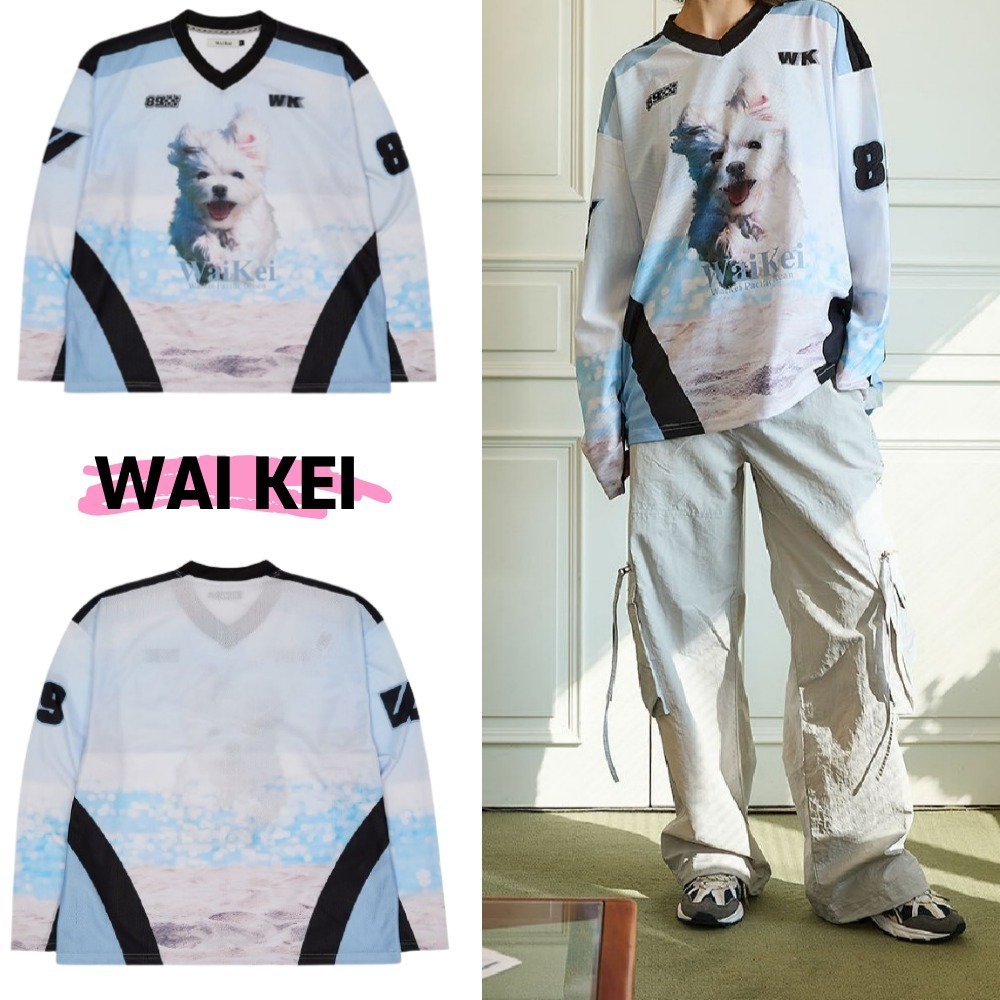 [WAI KEI] Maltese Cloud Mesh Jersey T-shirt ★UNIS着用