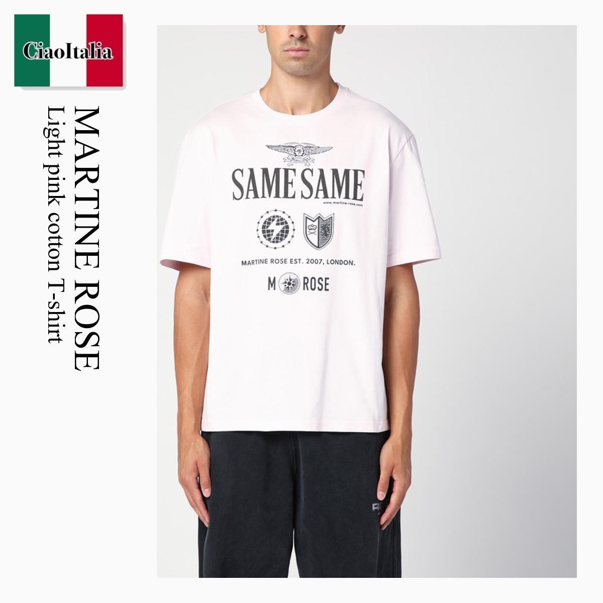 Tシャツ・カットソー Martine Rose Light Pink Cotton T-Shirt