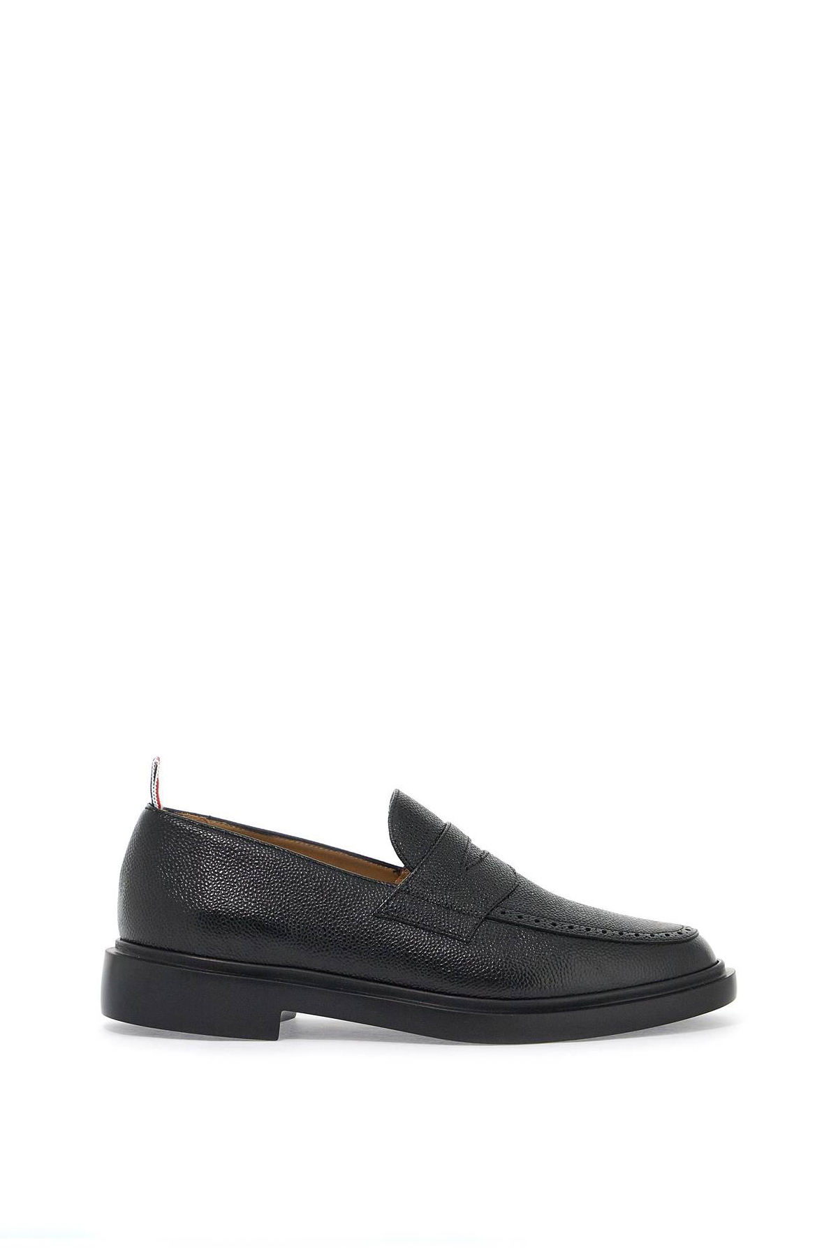 THOM BROWNE leather loafers Black