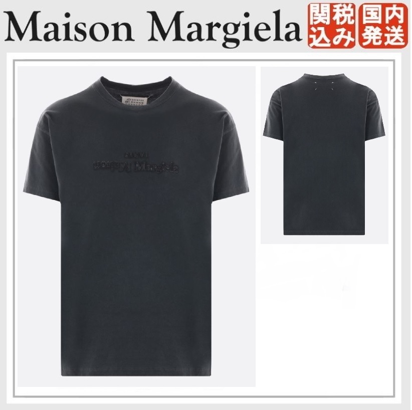 【関税込み】MAISON MARGIELA logo embroidered cotton t-shirt