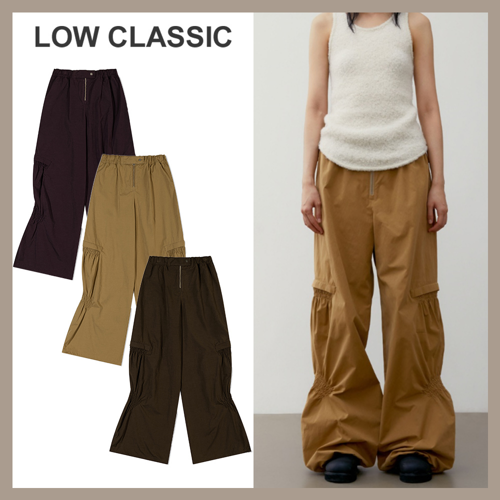 【LOW CLASSIC】SHIRRING VOLUME PANTS 3colors☆24FW☆パンツ