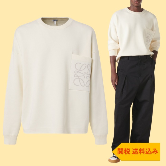【LOEWE】アナグラムコットンブレンドスウェットシャツ