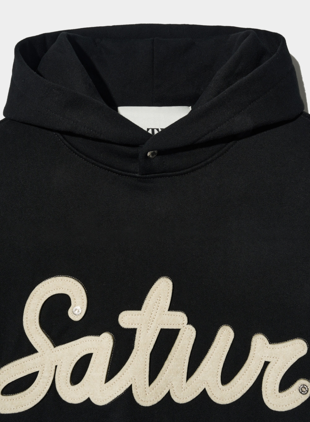韓国SATUR セター】Satur Applique Rivet Hoodie (SATUR