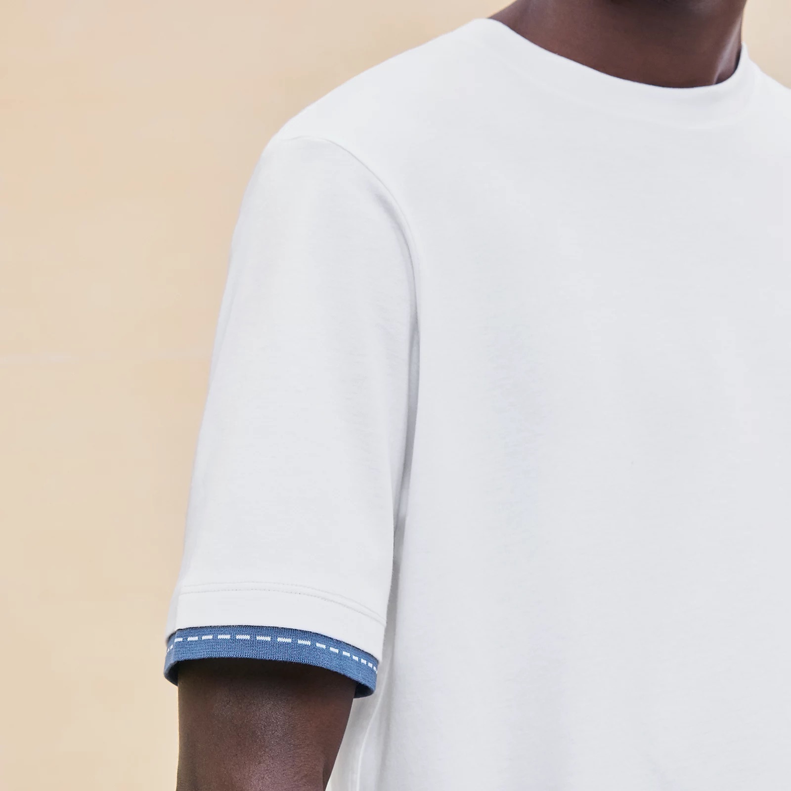 HERMES 24AW Tシャツ《サドルステッチ》ホワイト コットン 直営