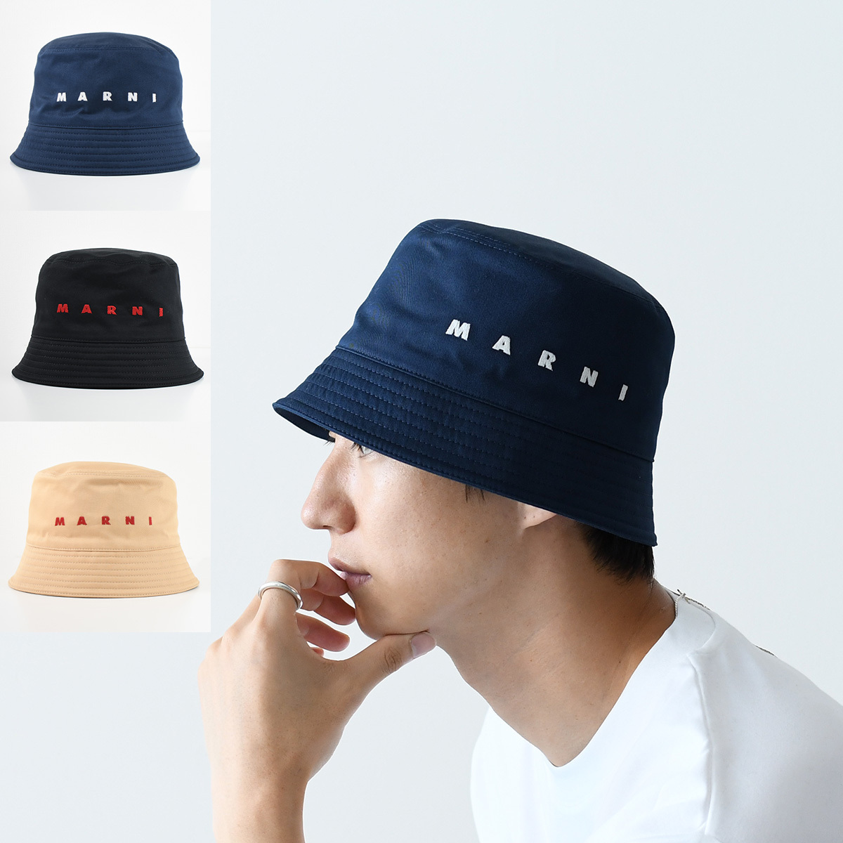 【国内即発】MARNI オーガニックギャバジン製 バケットハット