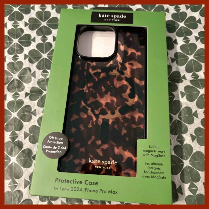kate spade iPhone16ProMaxケース Tortoiseshell MagSafe
