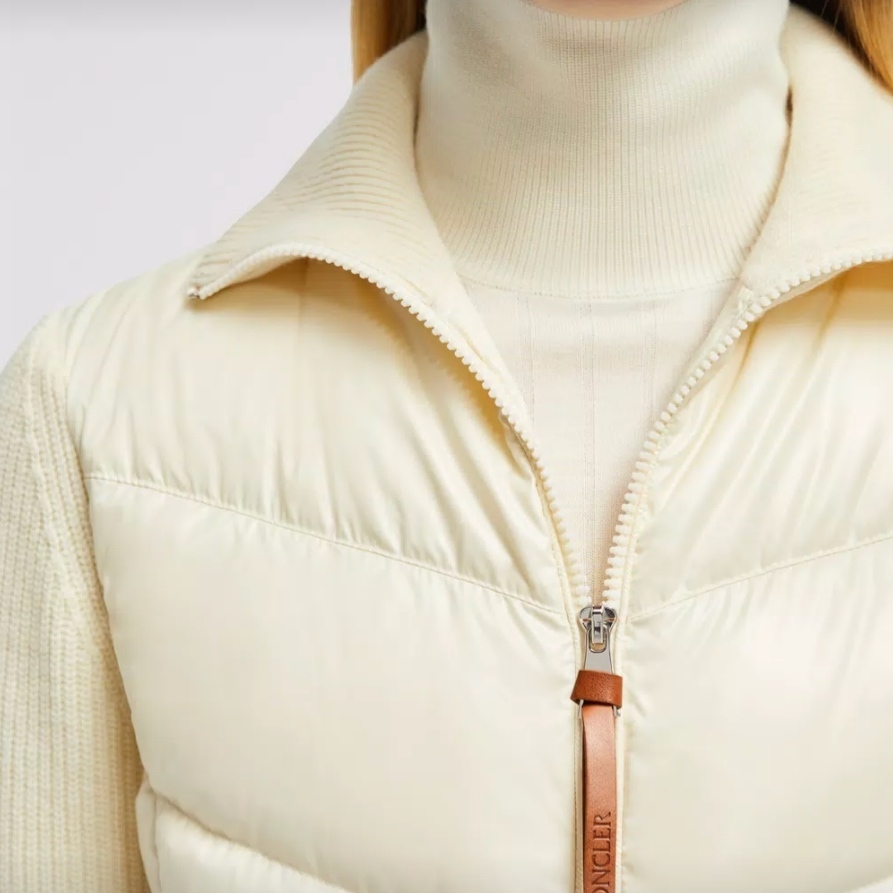 【MONCLER】\"Padded\"パッド入り ウール ZIP-UP カーディガン/3色