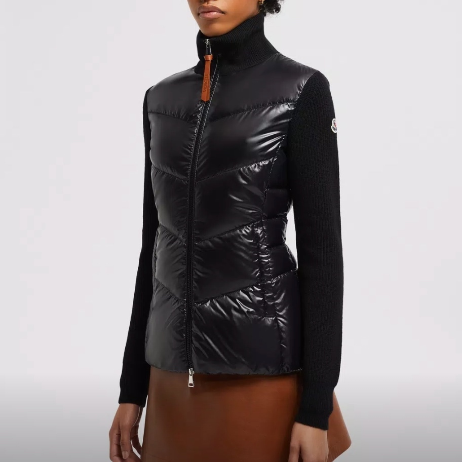 【MONCLER】\"Padded\"パッド入り ウール ZIP-UP カーディガン/3色