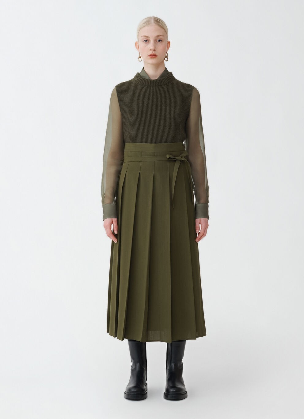《送料無料》FABIANA FILIPPI Japanese wool skirt,