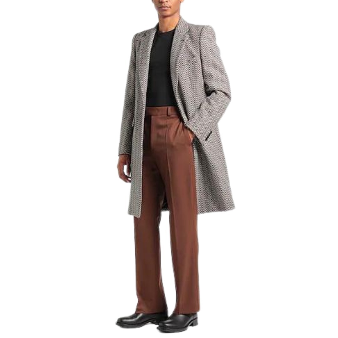 【関税込み】Dries Van Noten カーキ ギャザー コート Dries Van Noten Rannon ロングコート｜スタンドカラー カーキ
