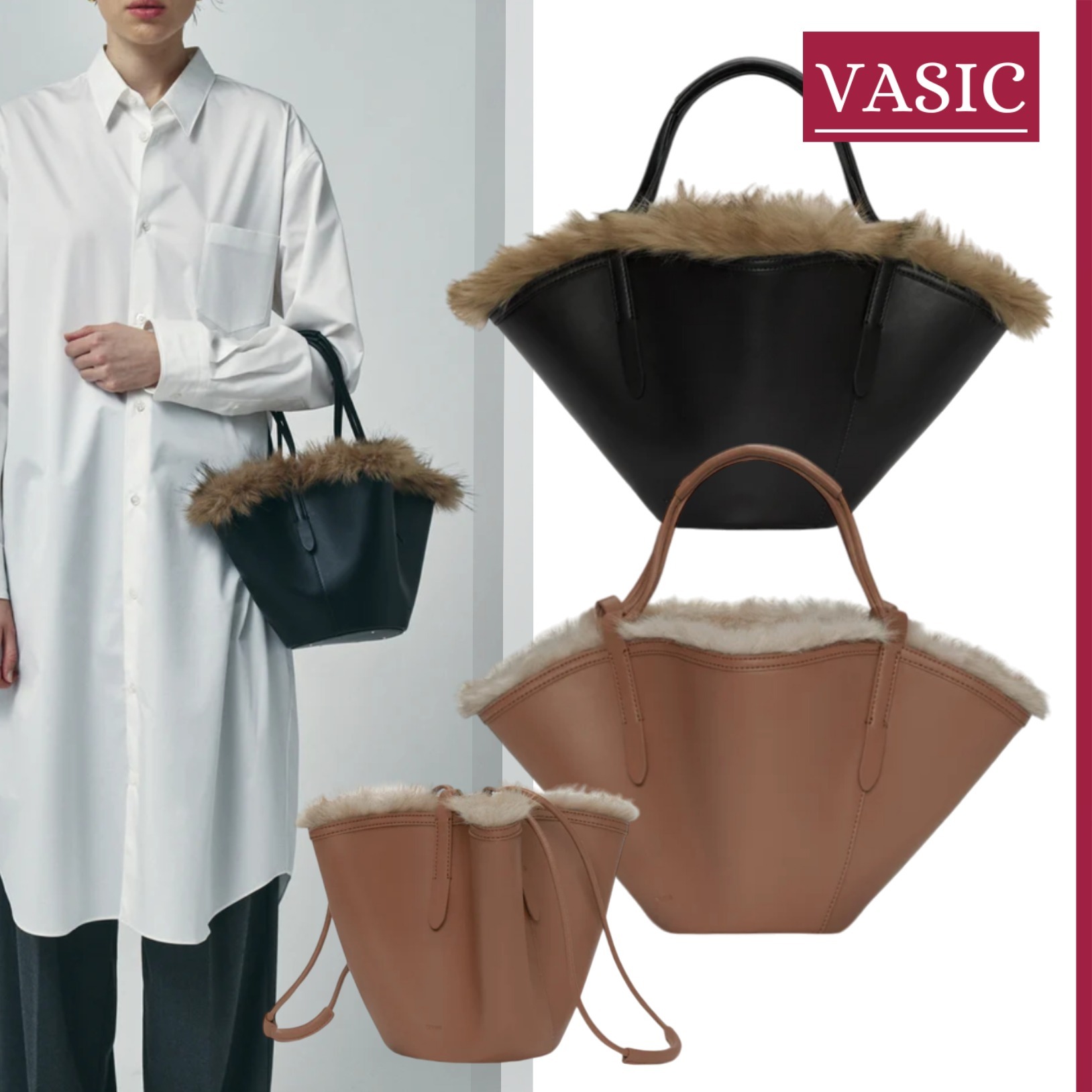 【2WAY】VASIC『CUDDLE ショルダー/トートバッグ』送料込