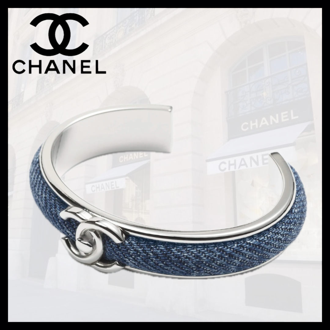 お洒落で可愛いデニムデザイン☆【CHANEL 】バングル